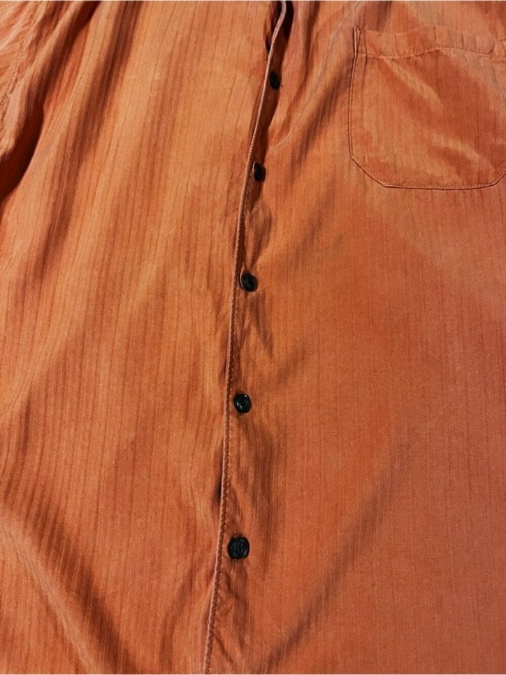 Tommy Bahama 100% Silk Camp Shirt Men 2XT Salmon Orange Short Sleeve Resort Wear - Picture 6 of 13